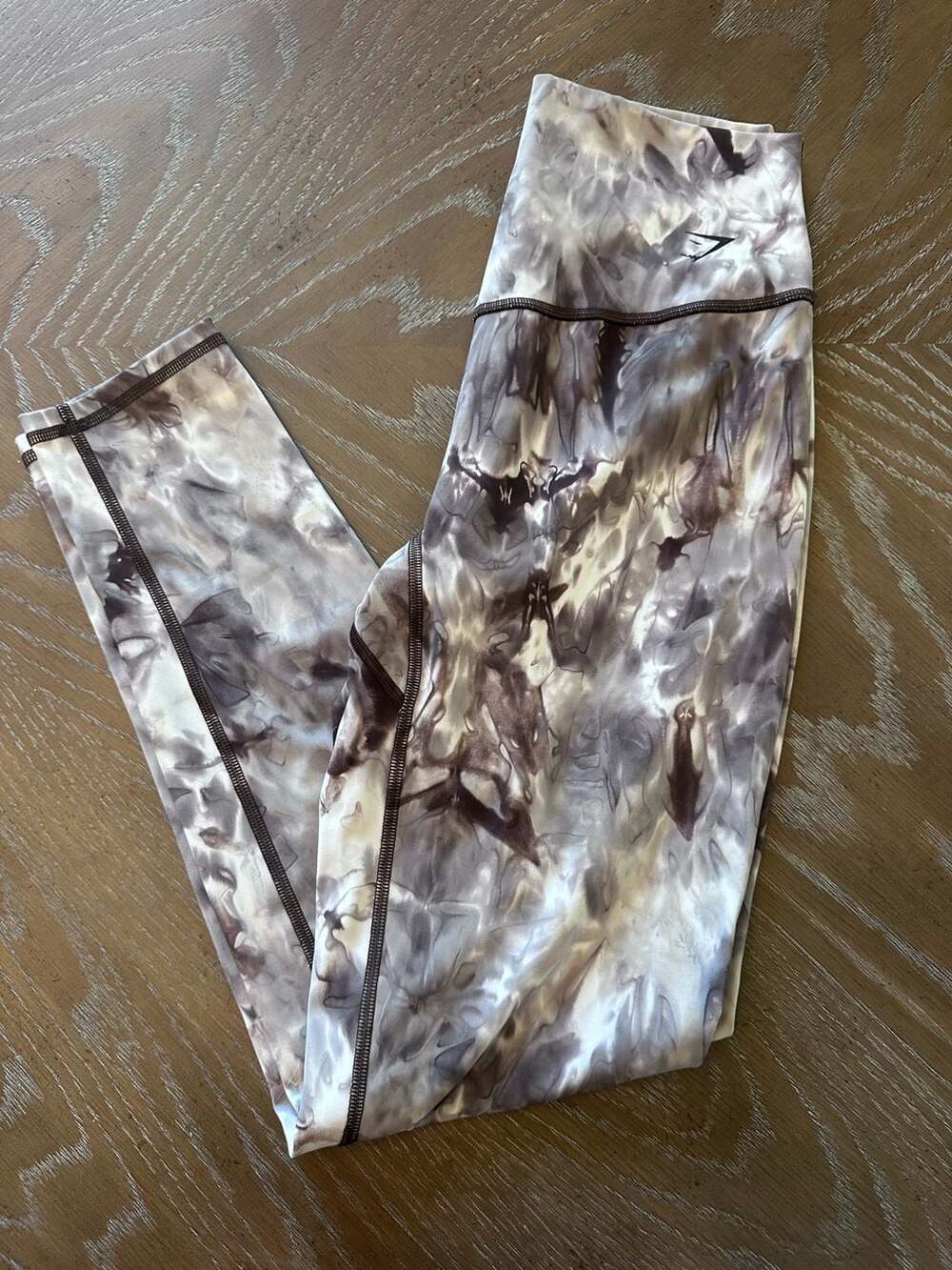 Gymshark Elevate Leggings in Cement Brown Spray Dye